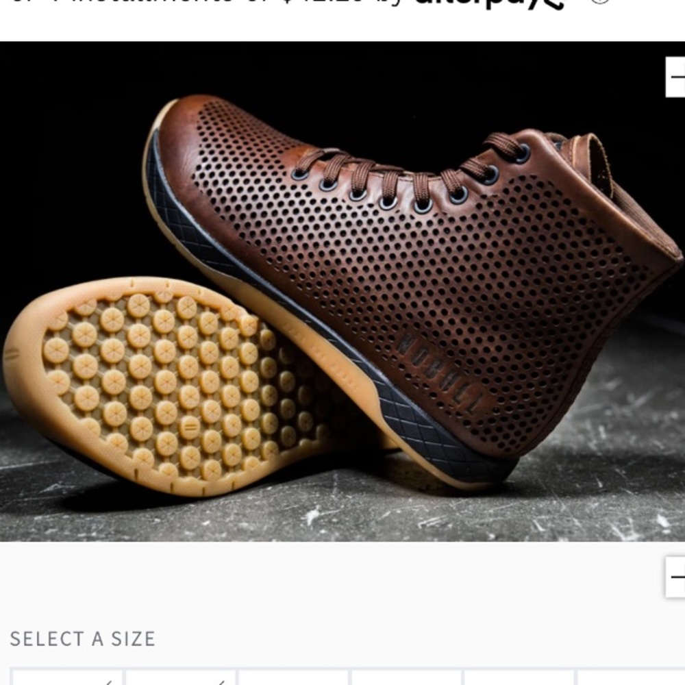 Nobull Project High Top Coffee Leather Trainers